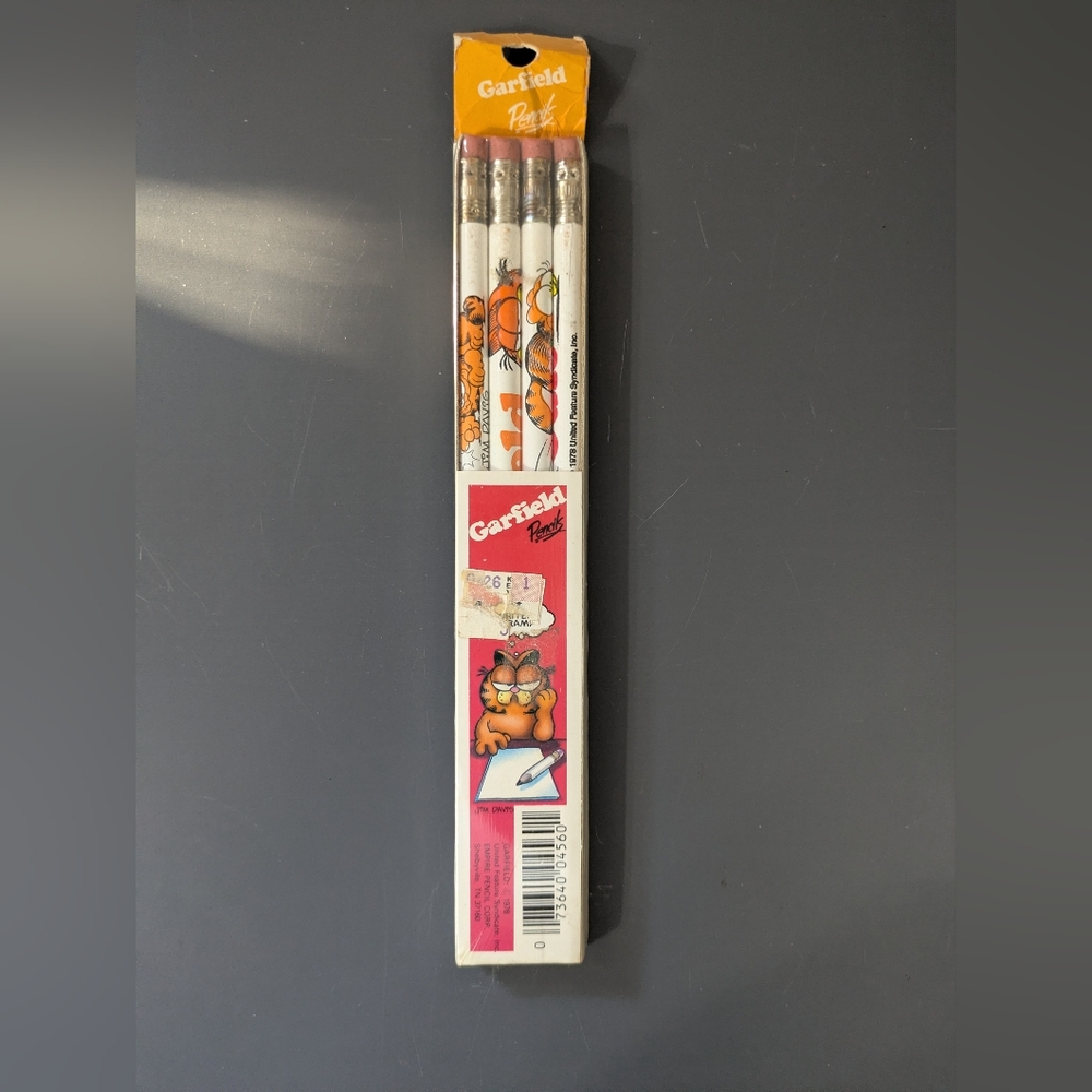 Vintage Garfield Pencils NOS Empire 4 Sealed 1978